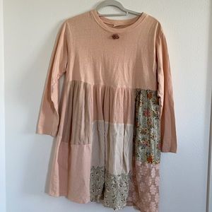 Pretty patches peach dress size L